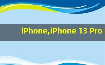 iPhone,iPhone 13 Pro Max